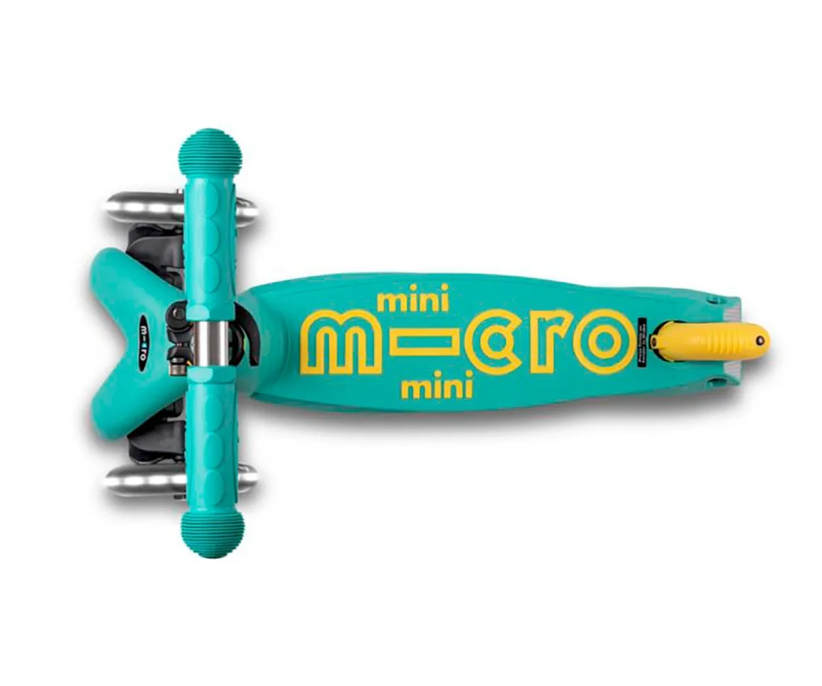 Patinete Mini Micro Deluxe Eco Menta con Luces LED