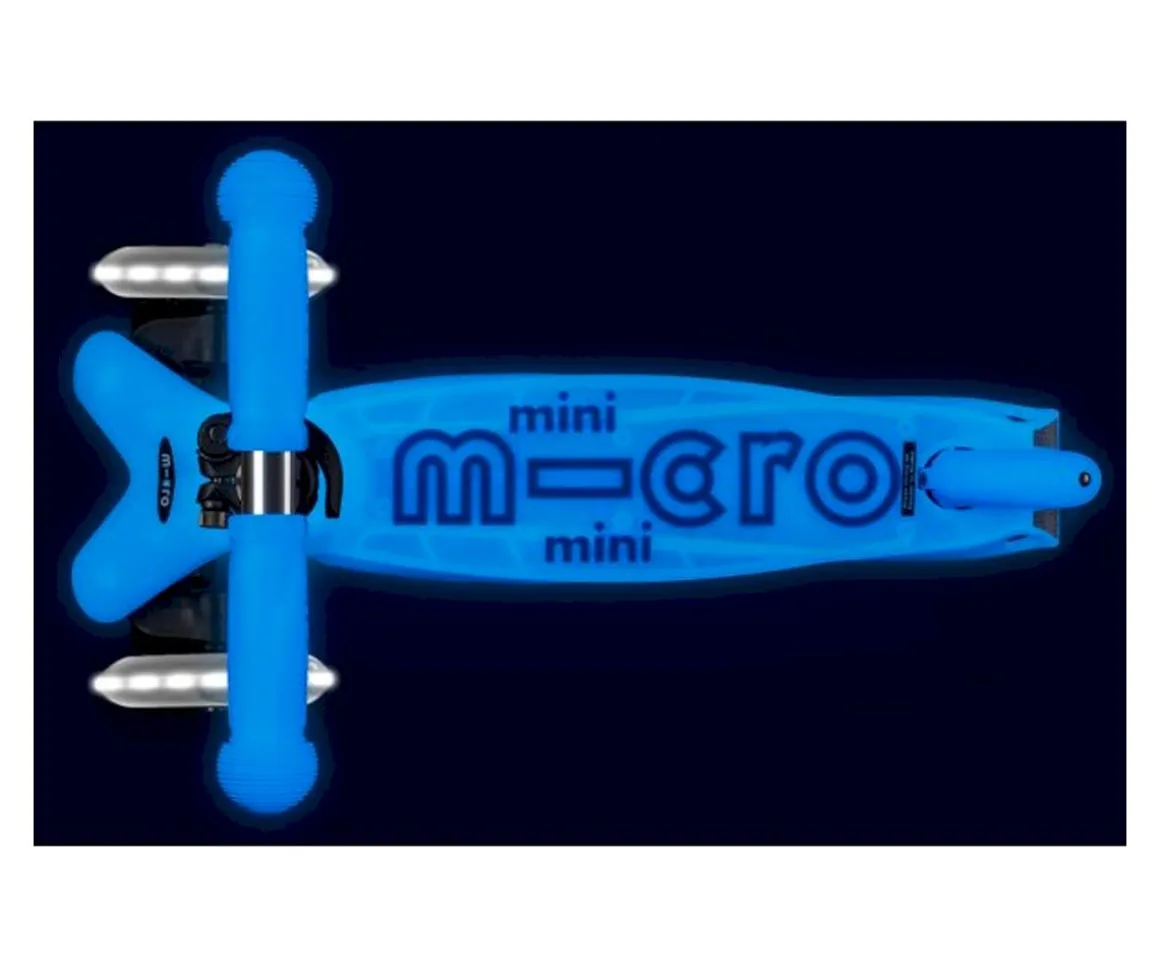 Patinete Mini Micro Deluxe Glow Blue con Luces LED
