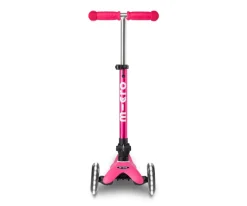 Patinete Plegable Mini Micro Deluxe Rosa Luces LED