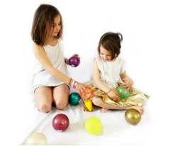 Pelota Glitter Rosa Neón 10 cm