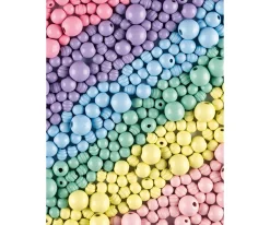 Perlas de Madera Jumbo Mix Pastel 1kg