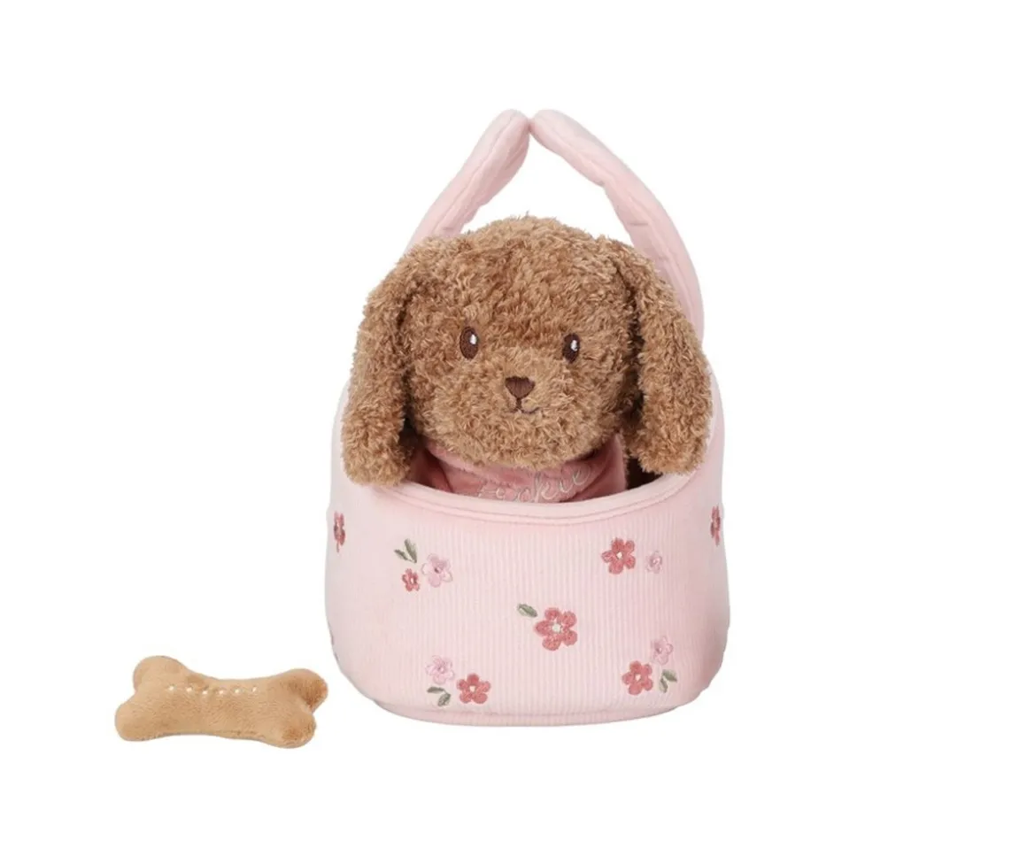 Perrito de Peluche Jackie con Bolsa de Transporte