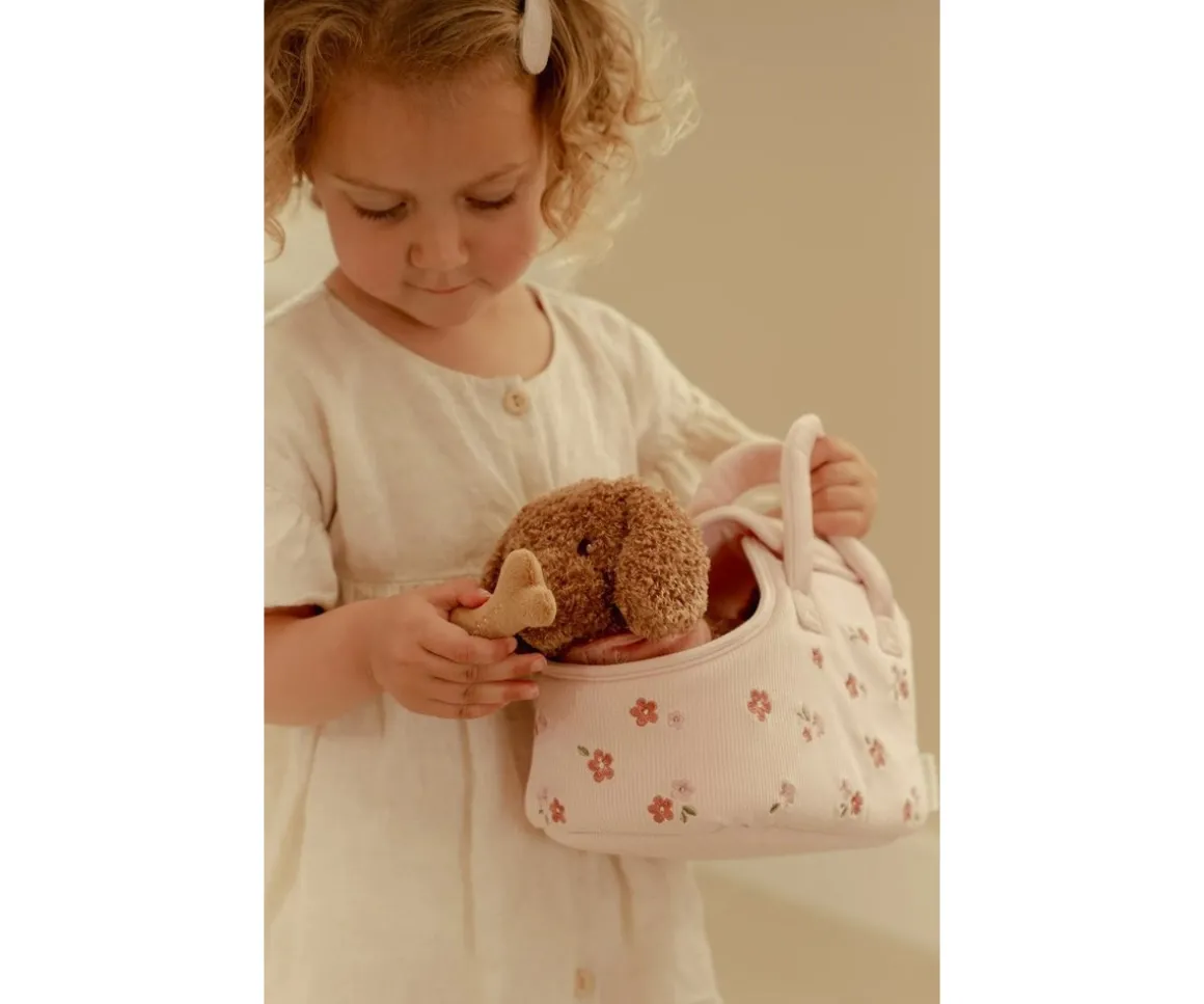 Perrito de Peluche Jackie con Bolsa de Transporte