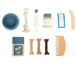 Perro con Bolsa de Transporte y Set de Cuidados