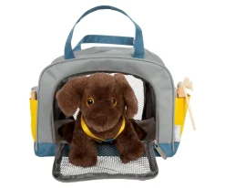 Perro con Bolsa de Transporte y Set de Cuidados