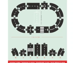 Pista de Coches Flexible 12 Piezas