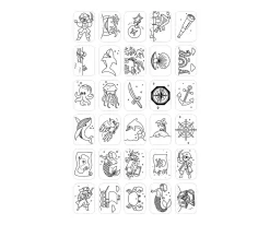 Plantillas KidyDraw Mini Animales, Océanos y Piratas