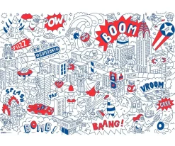 Póster XL Omy Súper Héroes para Colorear