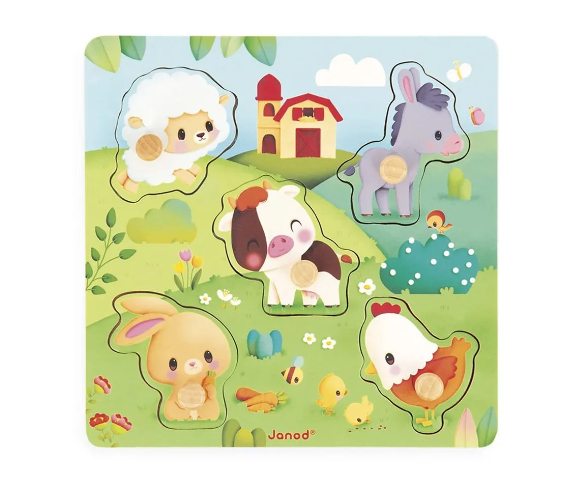 Puzle Encajable Táctil 5 Piezas Farmhouse