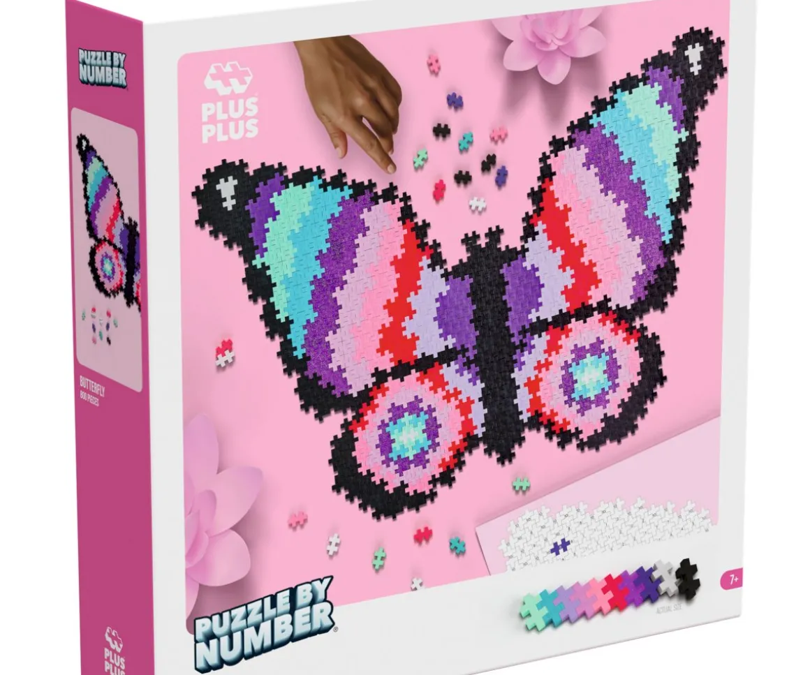 Puzzle con Números Mariposa