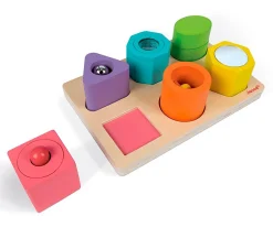 Puzzle Encajable Con Figuras Sensoriales