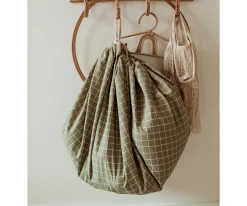 Saco Reversible Play & Go Noomad Classic Orgánico Cuadros Green