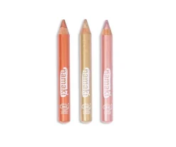 Set De 3 Lapices Brillo Cobre-Oro-Rosa con Purpurina