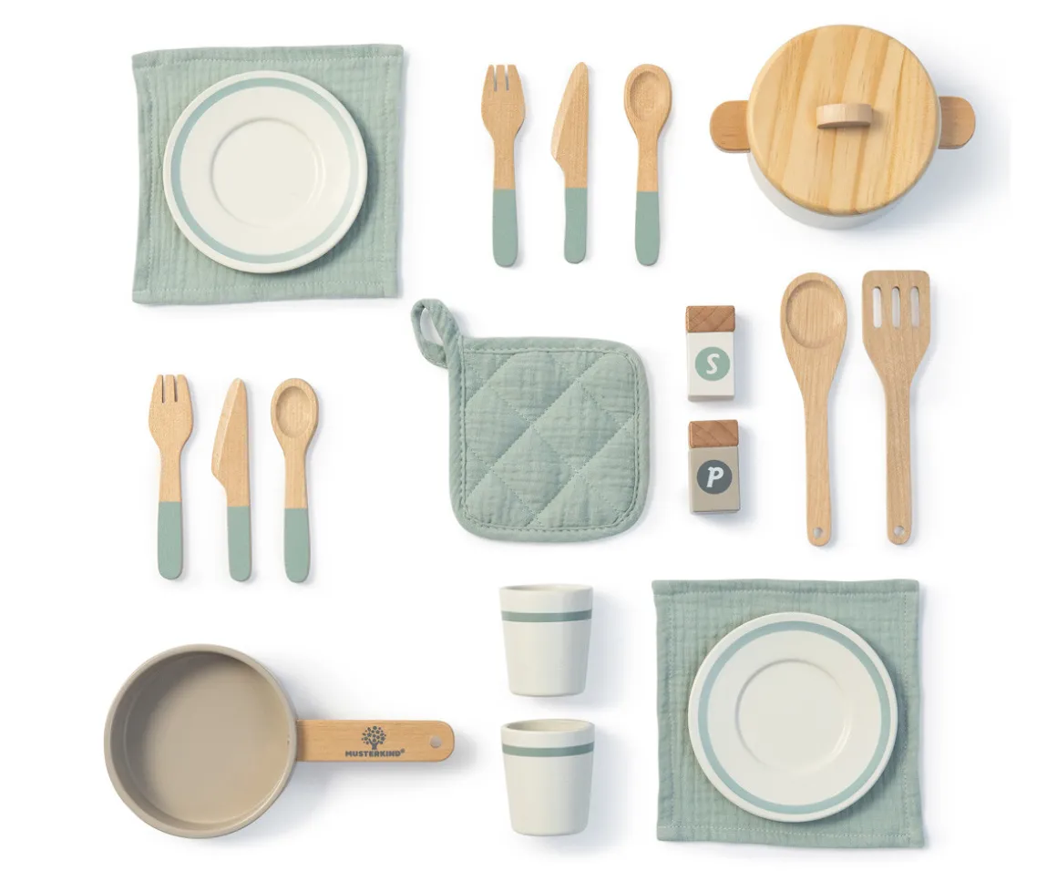 Set de Cocina y Vajilla Aronia Blanco/Gris 20 piezas