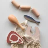 Set de Comestibles de Madera Pescado y Carne