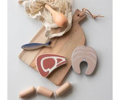 Set de Comestibles de Madera Pescado y Carne