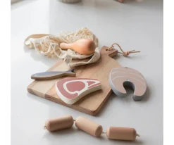 Set de Comestibles de Madera Pescado y Carne