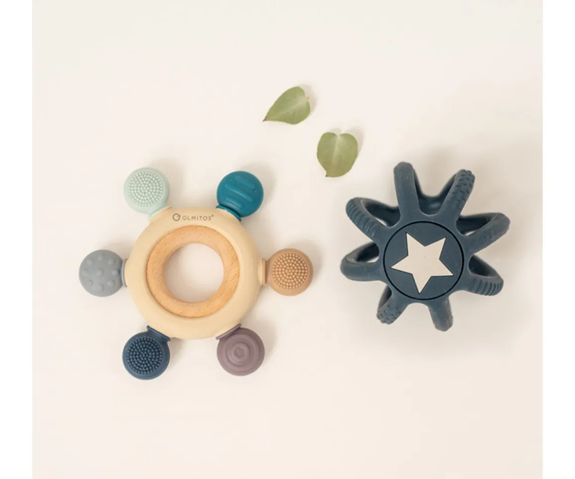 Set de Mordedores Sensoriales Silicona Blue