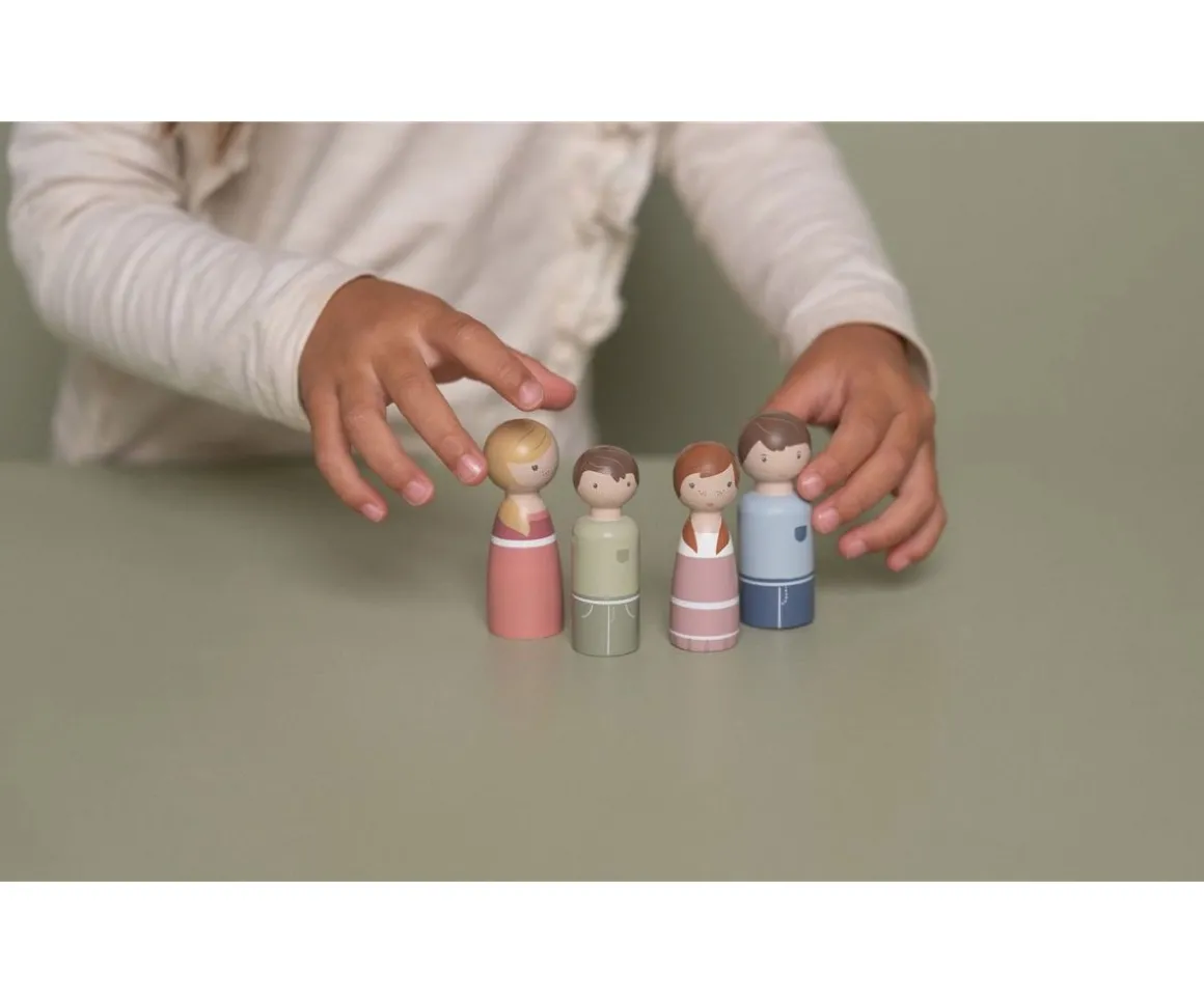 Set Familia Rosa Casa Muñecas Little Dutch