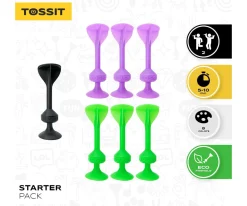 Set Starter de 7 Dardos de Silicona con Ventosa Verde + Morado