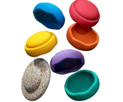 Stapelstein Set Super Confetti Rainbow Classic 6+1 Board Nuevo