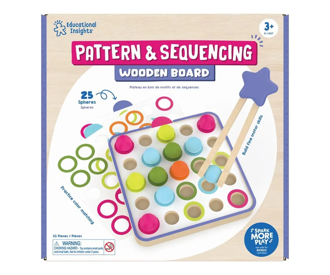 Tablero de Madera con Patrones y Secuencias