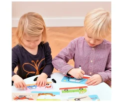 Tarjetas Let's Write and Wipe Vehicles