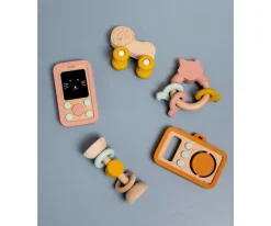 Teléfono Madera Silicona Mrs.Cat para Bebés