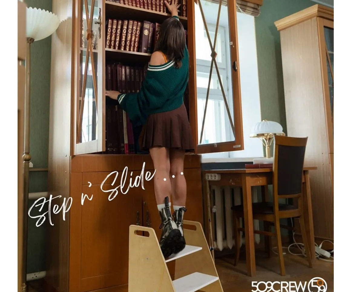 Tobogán con Escalera 2 en 1 Natural