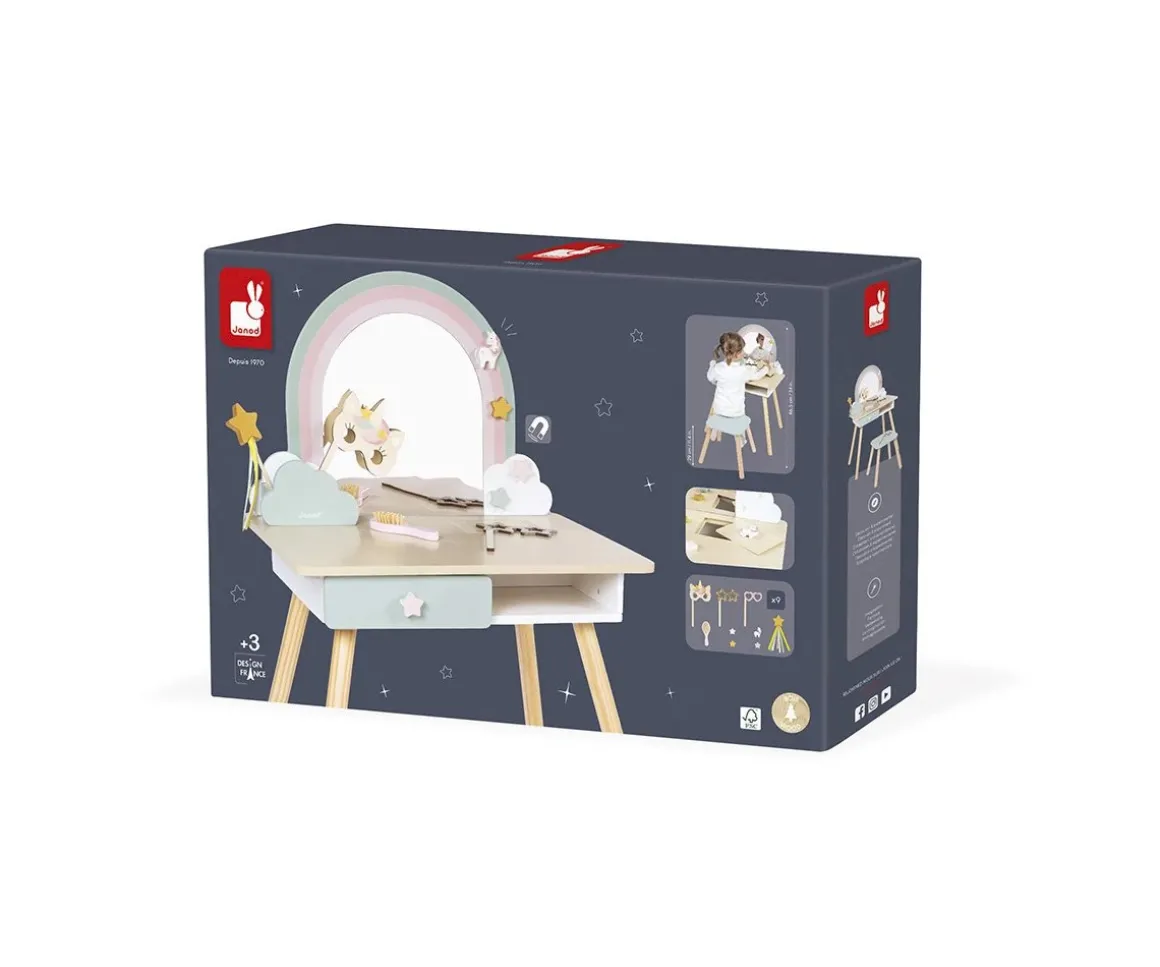 Tocador Unicornio de Madera y Accesorios