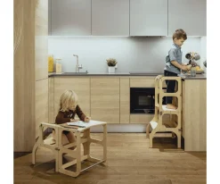 Torre Aprendizaje Montessori Mesa y Silla Silver / Mocha Mouse