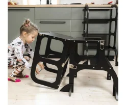 Torre Aprendizaje Montessori Mesa y Silla Silver / Mocha Mouse