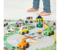 Tractor de Madera Verde Campiña Cross Roads