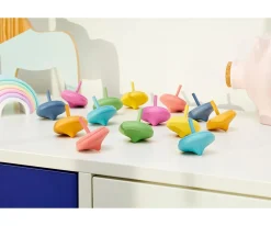 Trompos de Madera Arcoíris