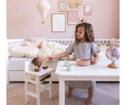 Trona Arlequín para Muñecas Blanca